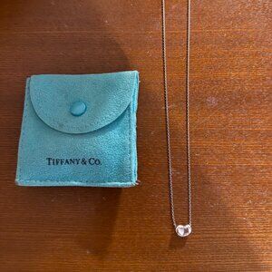 Sterling Silver Tiffany Elsa Peretti bean necklace
